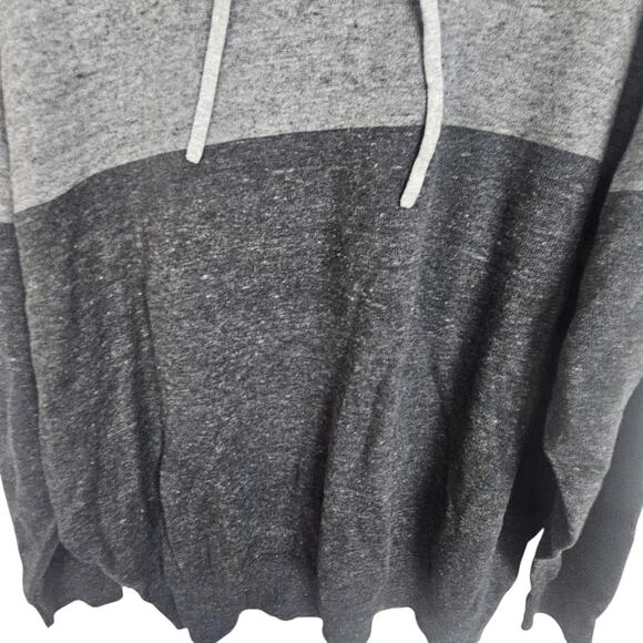 True Nation Pullover Sweater Men XL Black Gray Colorblock Sweater Hooded Sweater - Picture 3 of 9